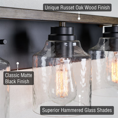 Caspian 23" 3-Light Farmhouse Bathroom / Vanity Light