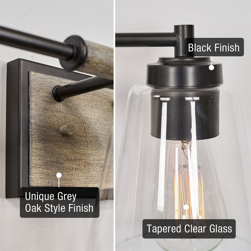 Crestline 23" 3-Light Modern Farmhouse Bathroom / Vanity Light