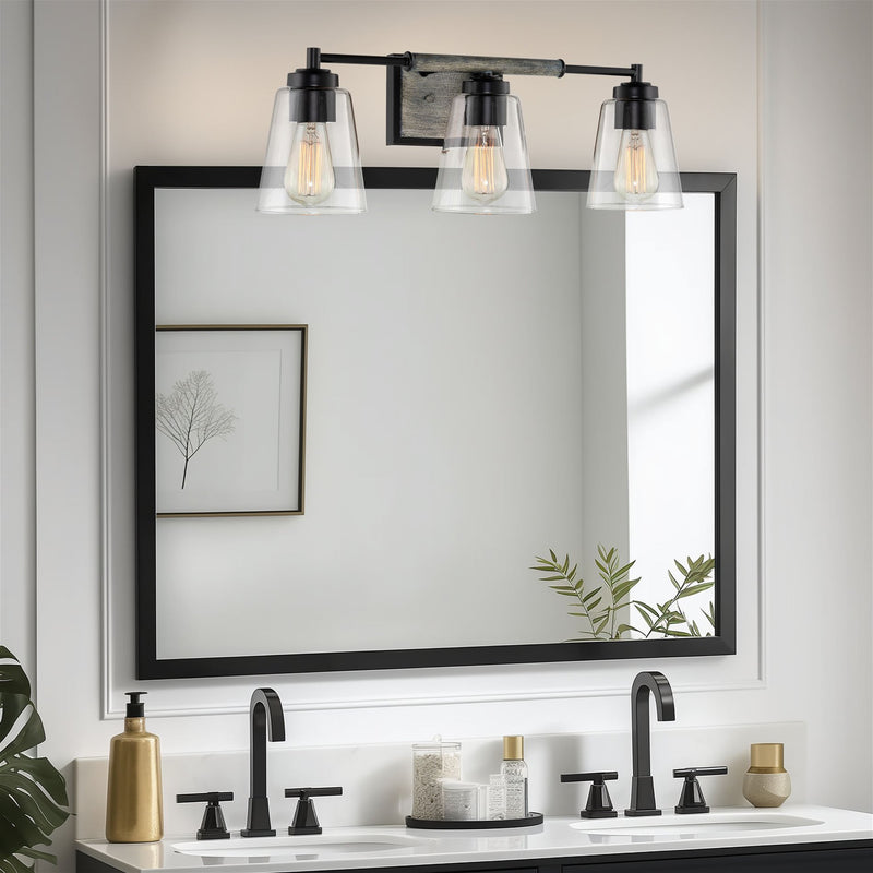 Crestline 23" 3-Light Modern Farmhouse Bathroom / Vanity Light