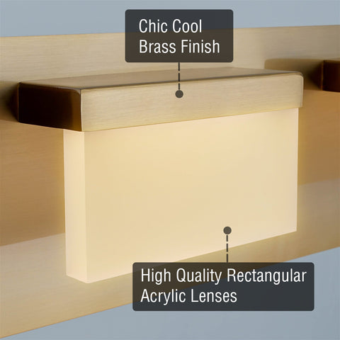 Everett 24" Modern 3-Light 30W Integrated LED (180W eq.) Bathroom / Vanity Light