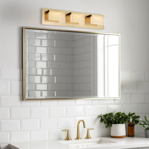Everett 24" Modern 3-Light 30W Integrated LED (180W eq.) Bathroom / Vanity Light