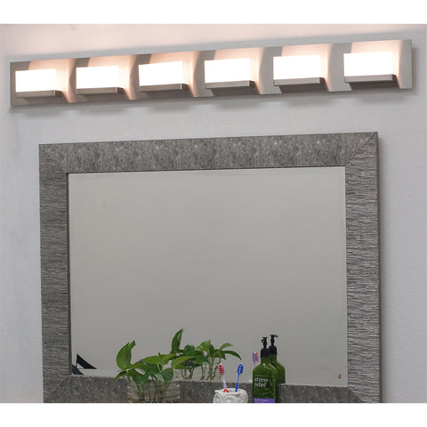 Everett 48" Modern 6-Light 60W Integrated LED (360W eq.) Bathroom / Vanity Light