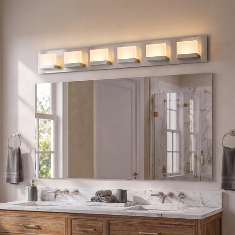 Everett 48" Modern 6-Light 60W Integrated LED (360W eq.) Bathroom / Vanity Light