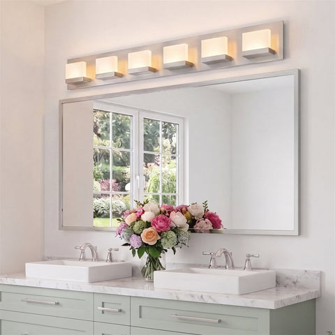 Everett 48" Modern 6-Light 60W Integrated LED (360W eq.) Bathroom / Vanity Light