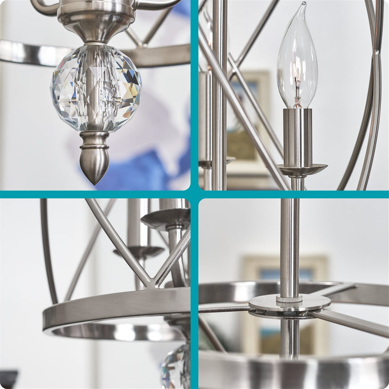 Eleanor 27" 3-Light Modern Foyer Light Pendant Chandelier