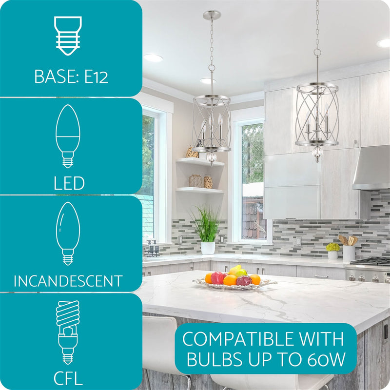 Eleanor 27" 3-Light Modern Foyer Light Pendant Chandelier