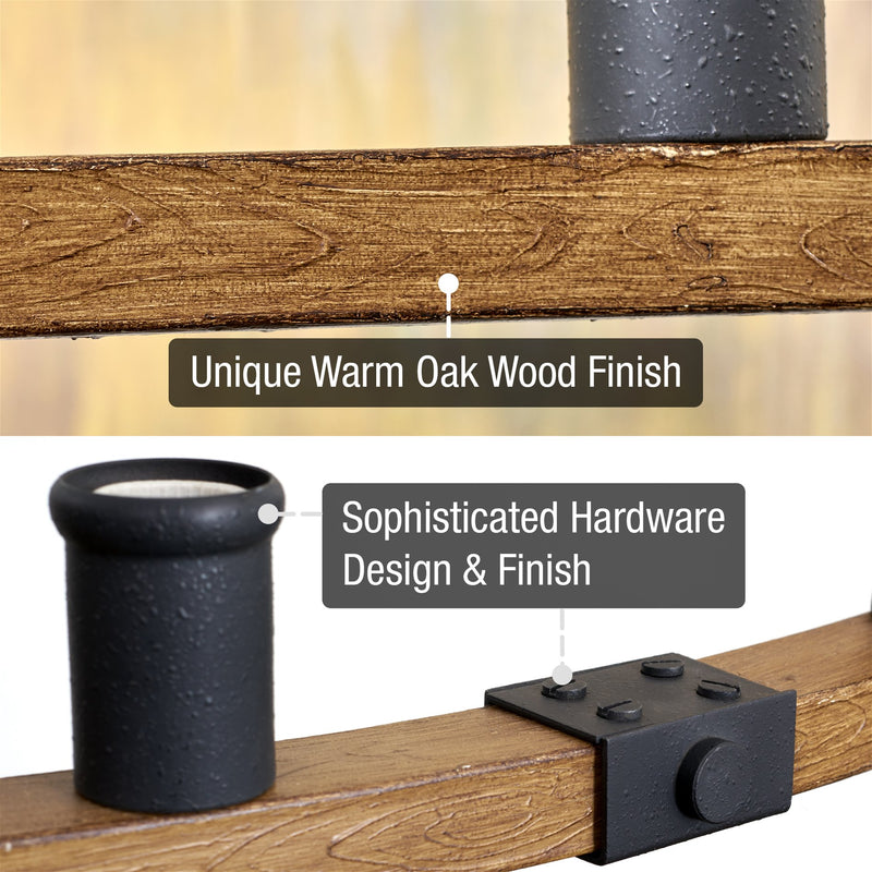 Homestead 48" Large Farmhouse Wagon Wheel Foyer Chandelier