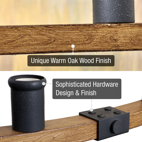 Homestead 48" Large Farmhouse Wagon Wheel Foyer Chandelier