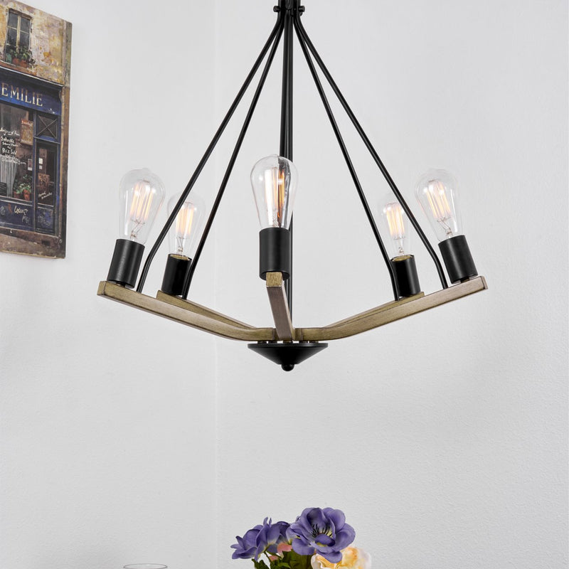 Crawford 25" 5-Light Modern Farmhouse Chandelier