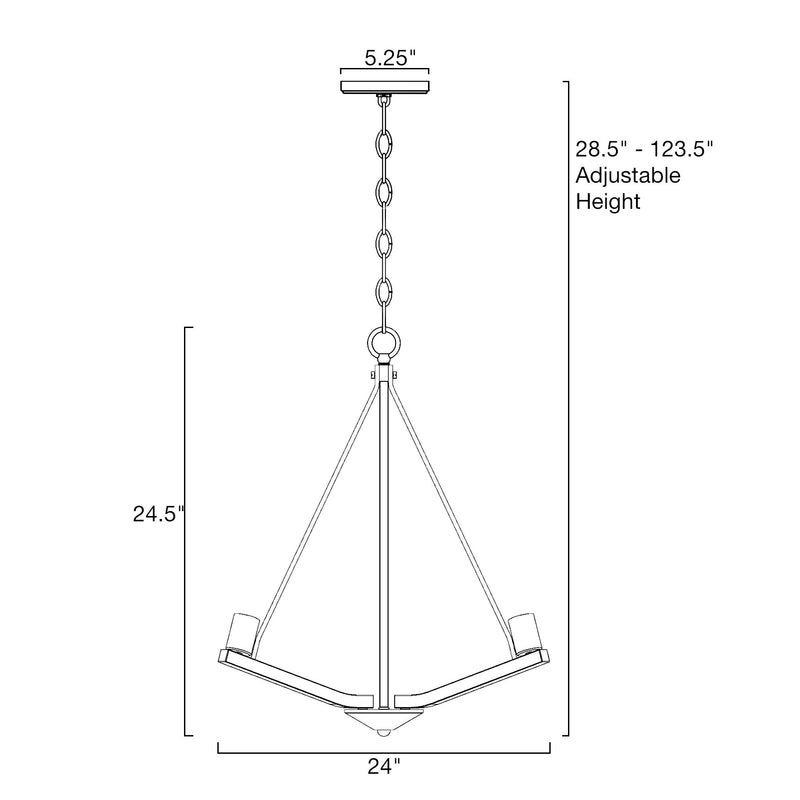 Crawford 25" 5-Light Modern Farmhouse Chandelier