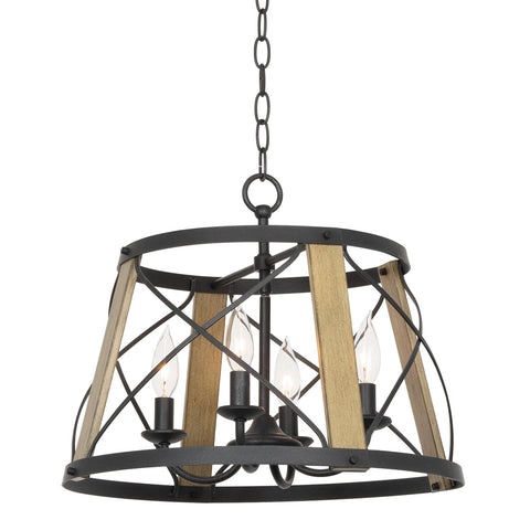 Napa 18" 4-Light Modern Farmhouse Round Pendant Chandelier
