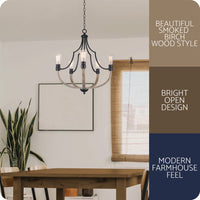 Sherwood 27" 5-Light Modern Farmhouse Chandelier