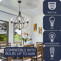 Sherwood 27" 5-Light Modern Farmhouse Chandelier