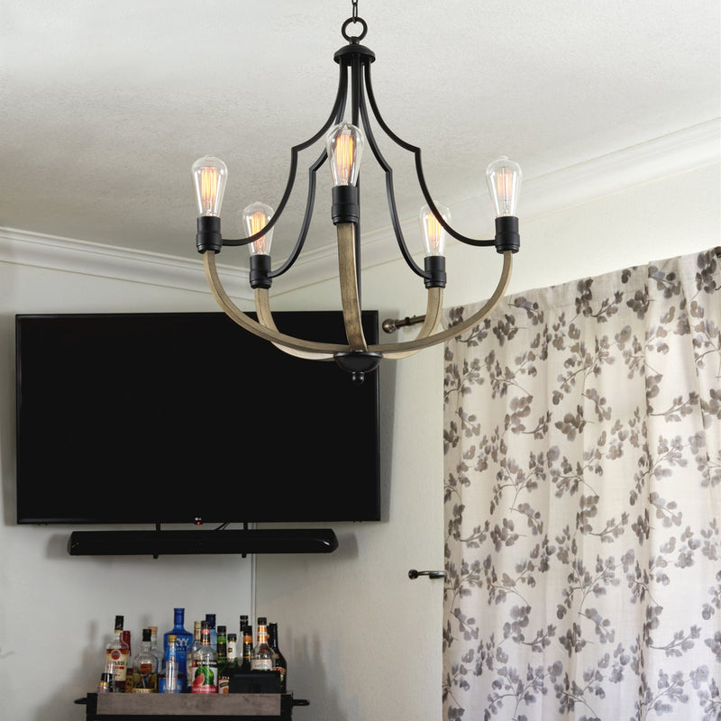 Sherwood 27" 5-Light Modern Farmhouse Chandelier