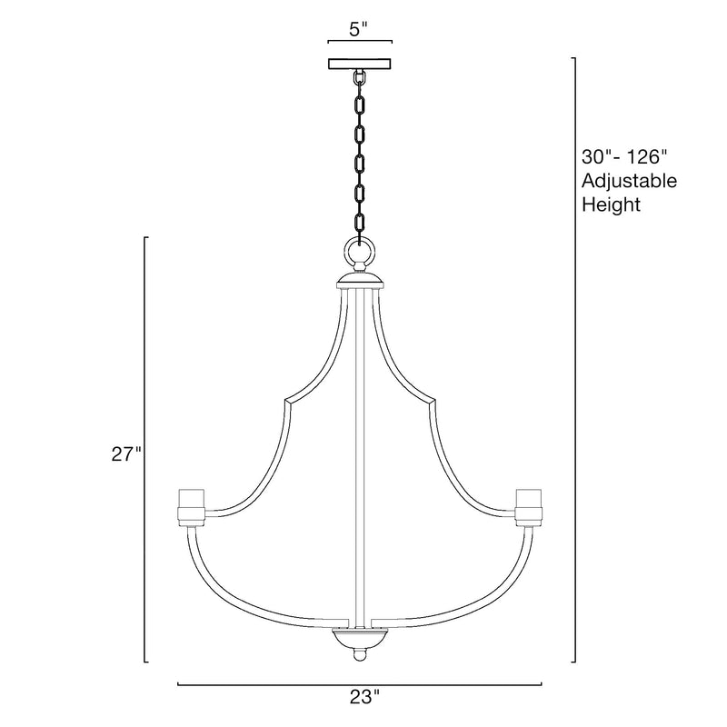Sherwood 27" 5-Light Modern Farmhouse Chandelier