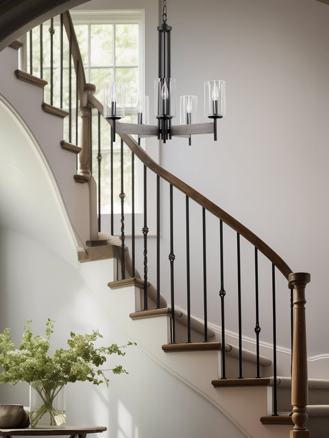 Winston 26" 5-Light Modern Farmhouse Dining Room Chandelier