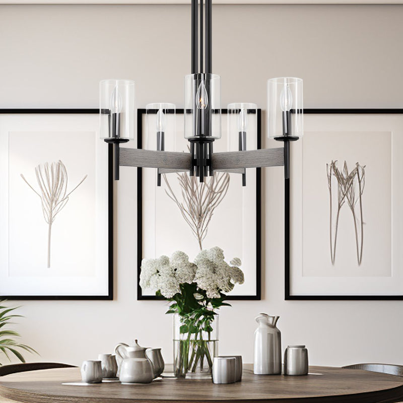 Winston 26" 5-Light Modern Farmhouse Dining Room Chandelier