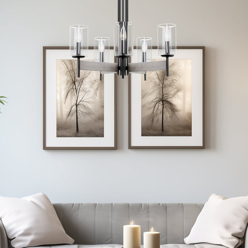 Winston 26" 5-Light Modern Farmhouse Dining Room Chandelier