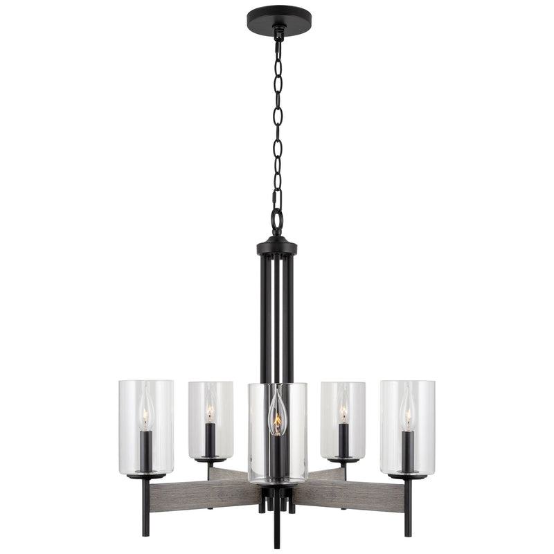 Winston 26" 5-Light Modern Farmhouse Dining Room Chandelier
