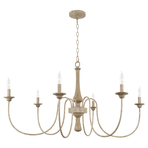 Sherbrooke 44" 6-Light French Country Large Chandelier