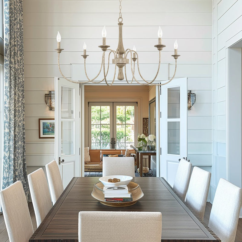 Sherbrooke 44" 6-Light French Country Large Chandelier