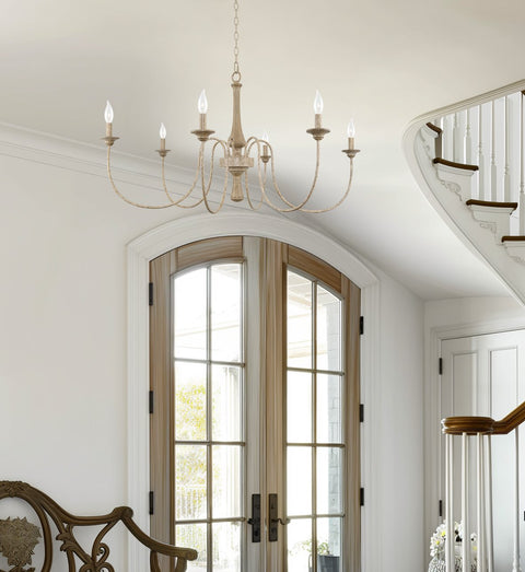 Sherbrooke 44" 6-Light French Country Large Chandelier