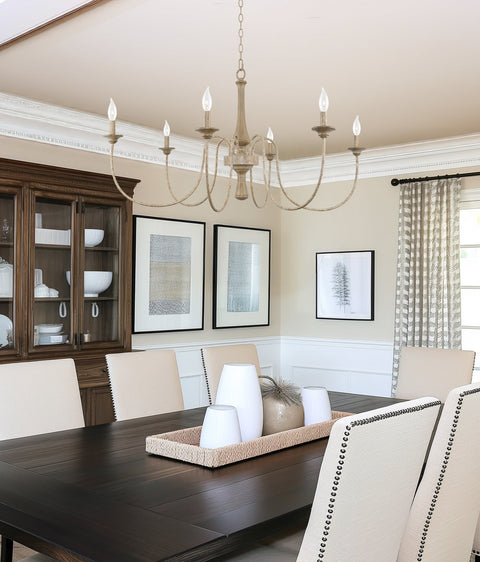 Sherbrooke 44" 6-Light French Country Large Chandelier