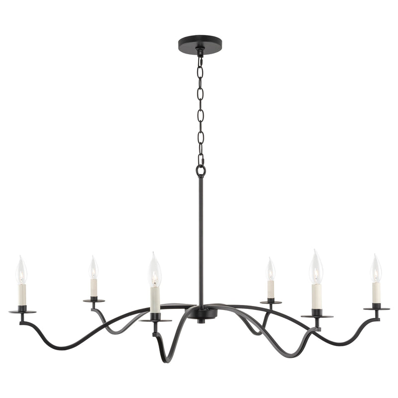 Pennington 42" 6-Light Large Modern Chandelier