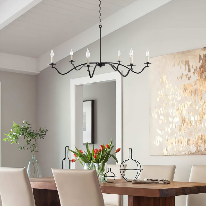 Pennington 42" 6-Light Large Modern Chandelier