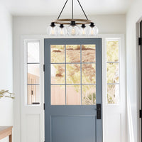 Elwood 25" 5-Light Industrial Rustic Farmhouse Wagon Wheel Chandelier