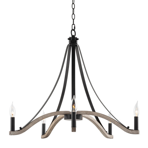 Cambria 28" 5-Light French Country Farmhouse Chandelier