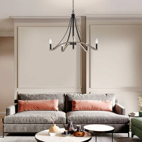 Cambria 28" 5-Light French Country Farmhouse Chandelier
