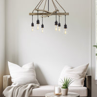 Marlo 28" 6-Light Farmhouse Pendant Chandelier