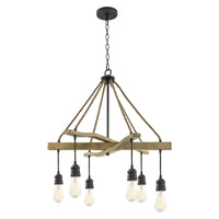 Marlo 28" 6-Light Farmhouse Pendant Chandelier