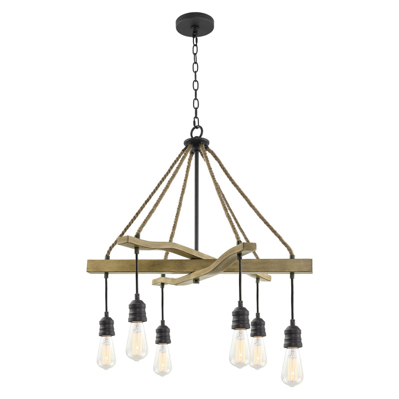 Marlo 28" 6-Light Farmhouse Pendant Chandelier