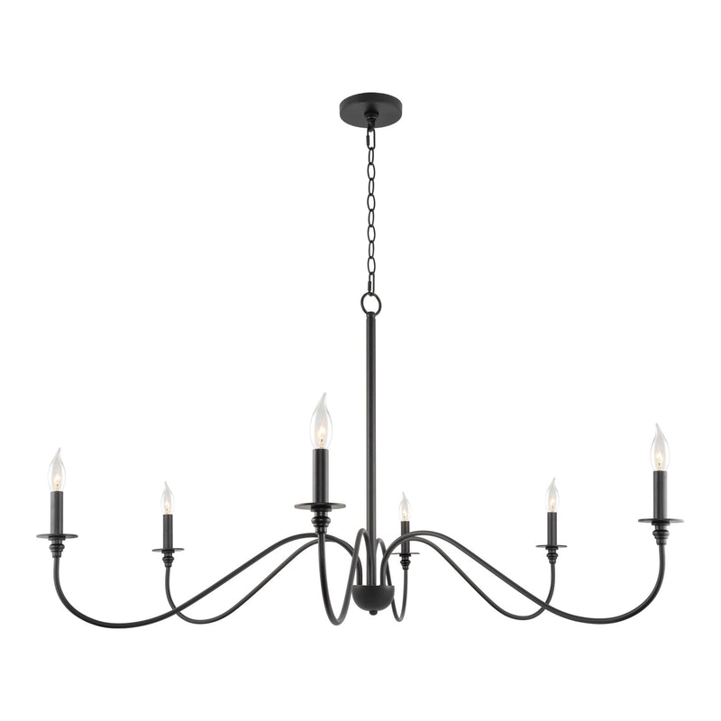 Archer 47" 6-Light Large Modern Chandelier