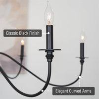 Archer 47" 6-Light Large Modern Chandelier