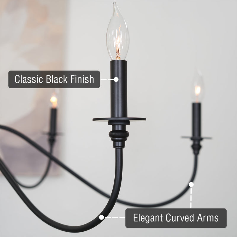 Archer 47" 6-Light Large Modern Chandelier