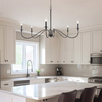 Archer 47" 6-Light Large Modern Chandelier