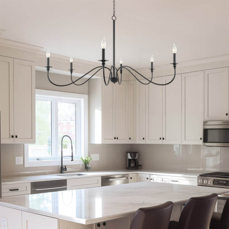 Archer 47" 6-Light Large Modern Chandelier