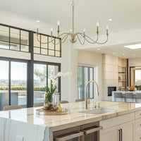 Archer 47" 6-Light Large Modern Chandelier