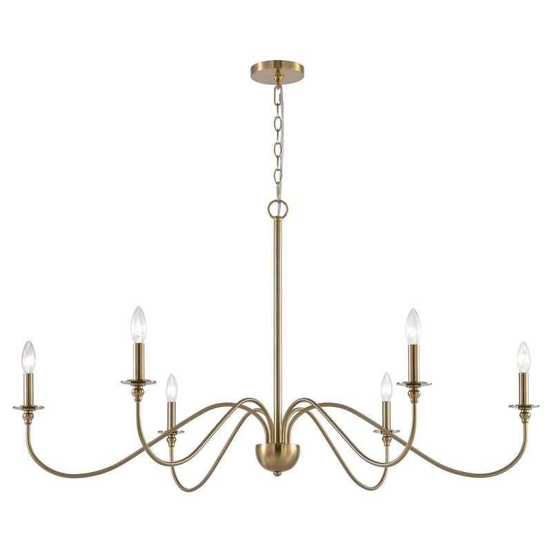 Archer 47" 6-Light Large Modern Chandelier
