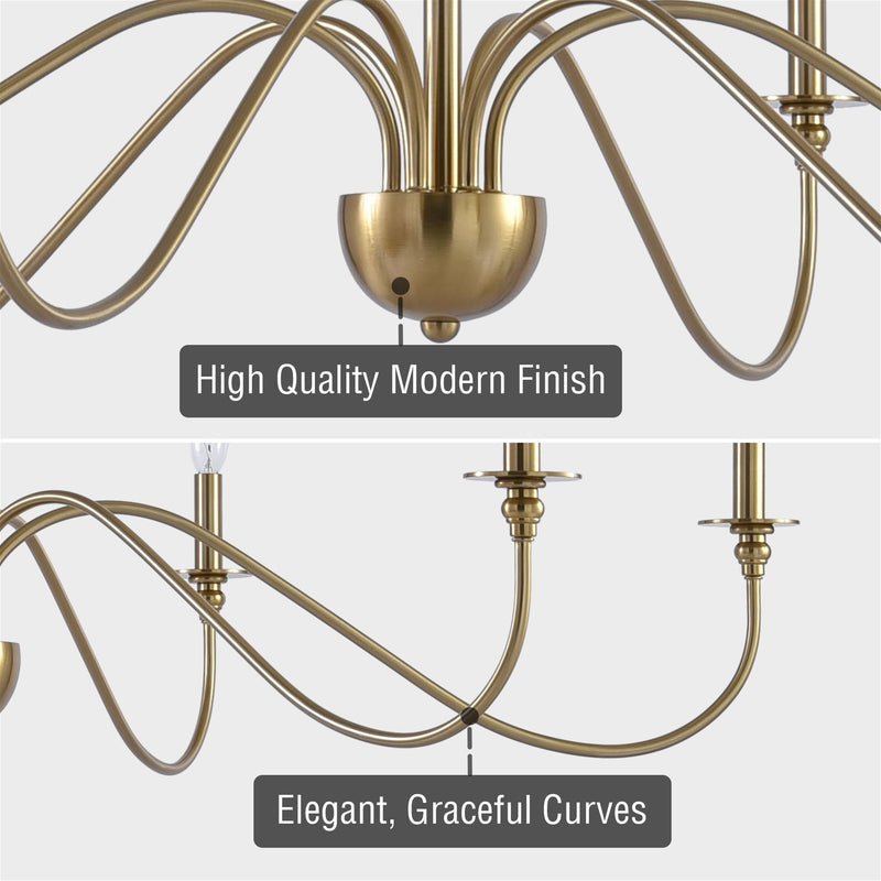 Archer 47" 6-Light Large Modern Chandelier