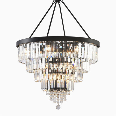 Evangeline 44" Large 17-Light 4-Tier Modern Crystal Luxury Chandelier
