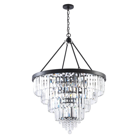 Evangeline 44" Large 17-Light 4-Tier Modern Crystal Luxury Chandelier