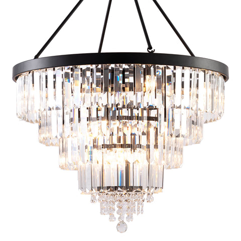 Evangeline 44" Large 17-Light 4-Tier Modern Crystal Luxury Chandelier