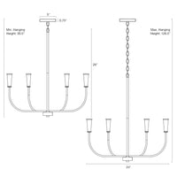Beaux 26" 6-Light Modern Chandelier