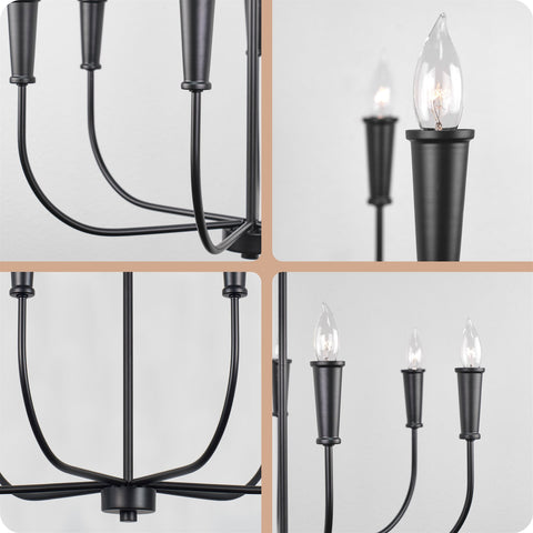 Beaux 26" 6-Light Modern Chandelier