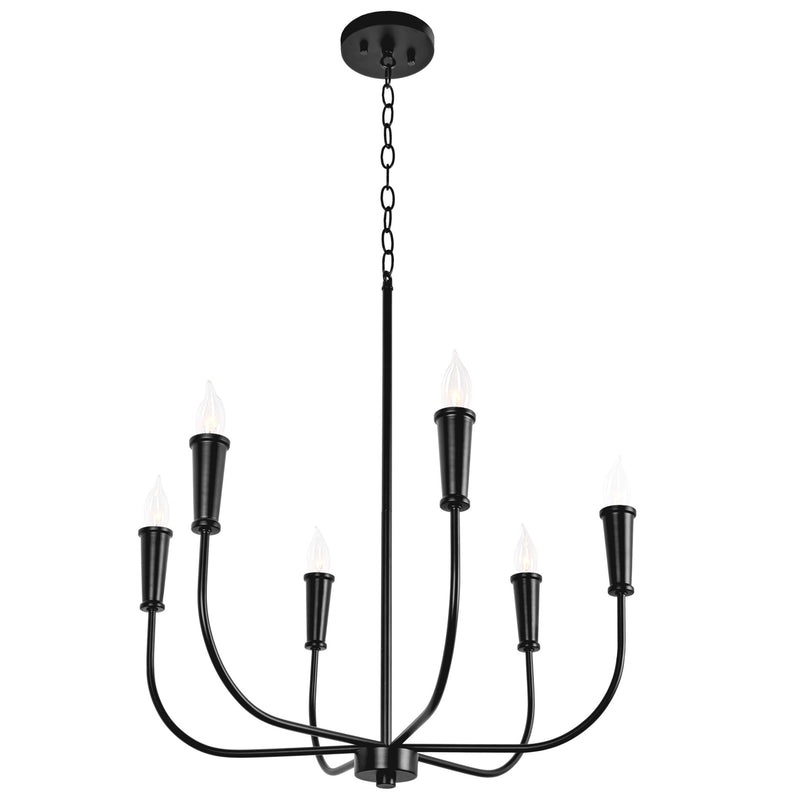 Beaux 26" 6-Light Modern Chandelier