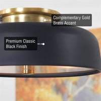 Gianna 12" 2-Light Modern Semi Flush Mount Ceiling Light